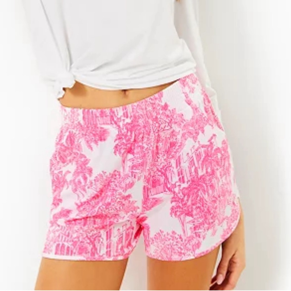 NWT Lilly Pulitzer Backcourt Short UPF 50+ Size L  PB Anniversary Pink